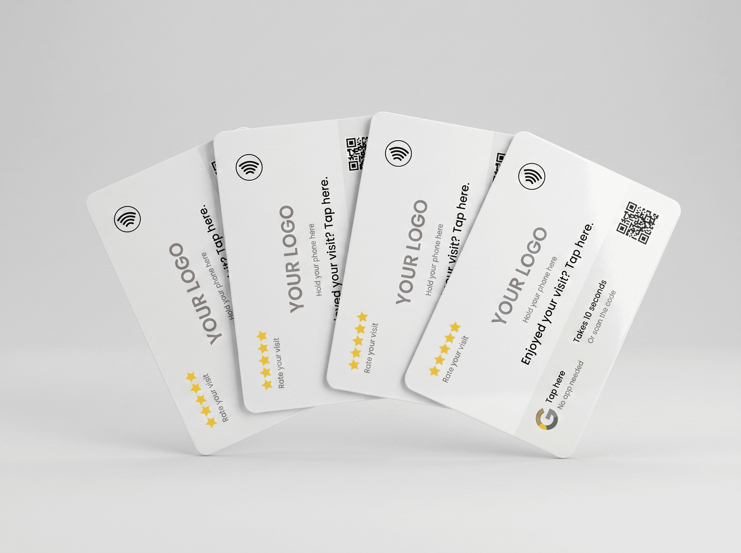 The Counter Card, 4-Pack — 4 custom NFC review cards