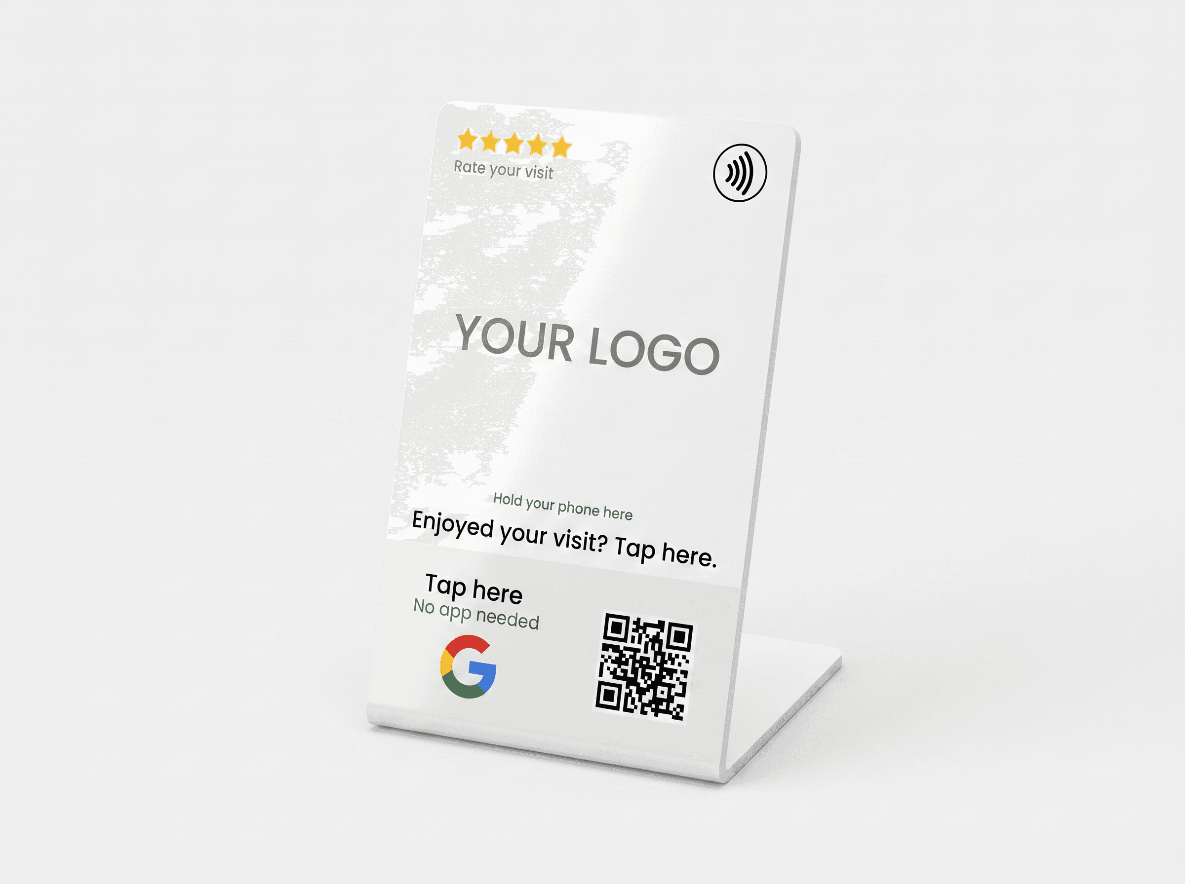 The Tabletop Asker — 1 NFC display with stand